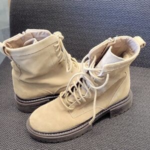 Tan Suede Kids Boots